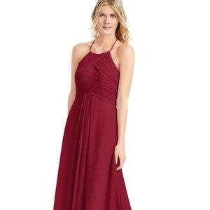 Azazie Burgundy Size 4 Bridesmaid dress